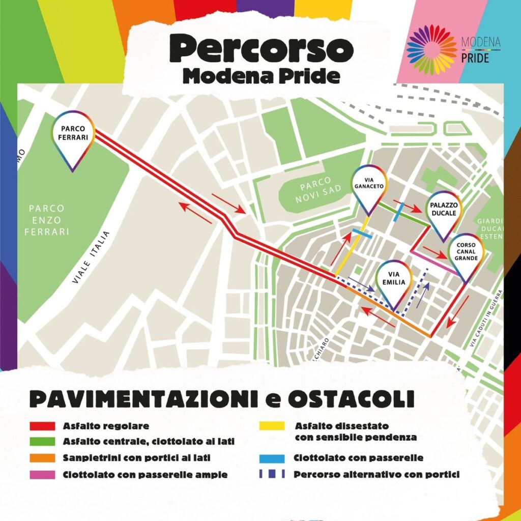 percorso disabili modena pride 2024