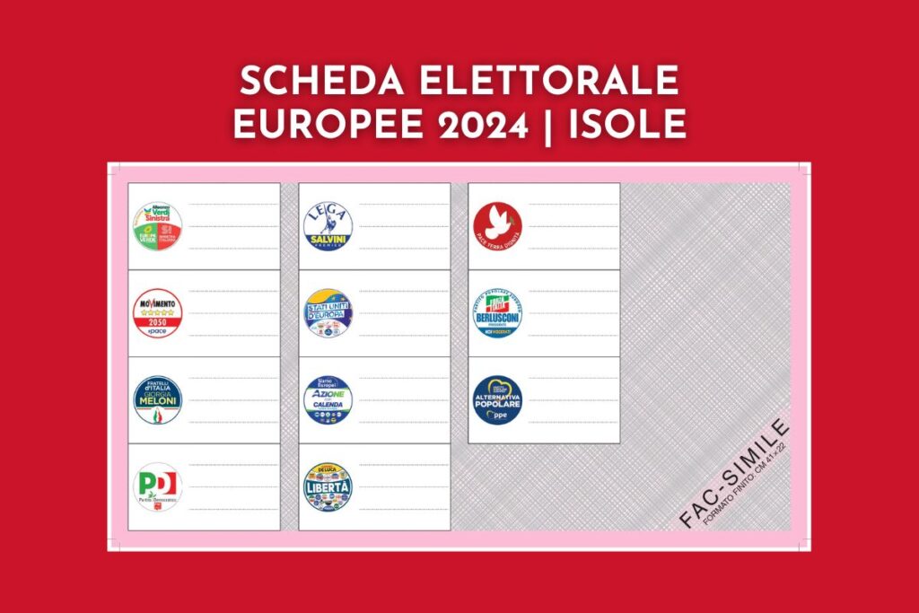 scheda elezioni europee 2024 sud