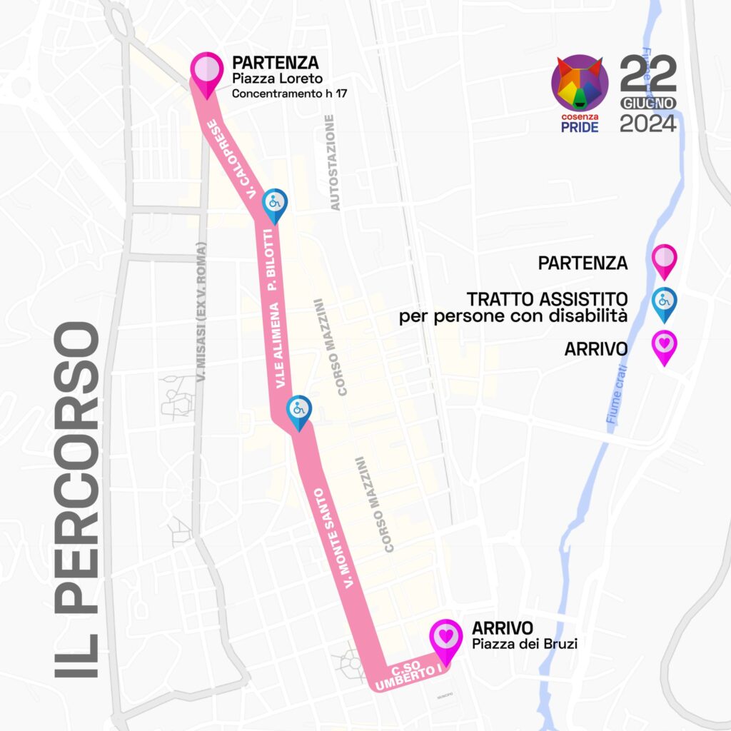 percorso cosenza pride 2024