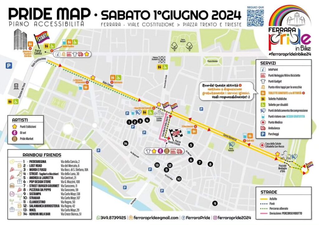 percorso programma ferrara pride 2024