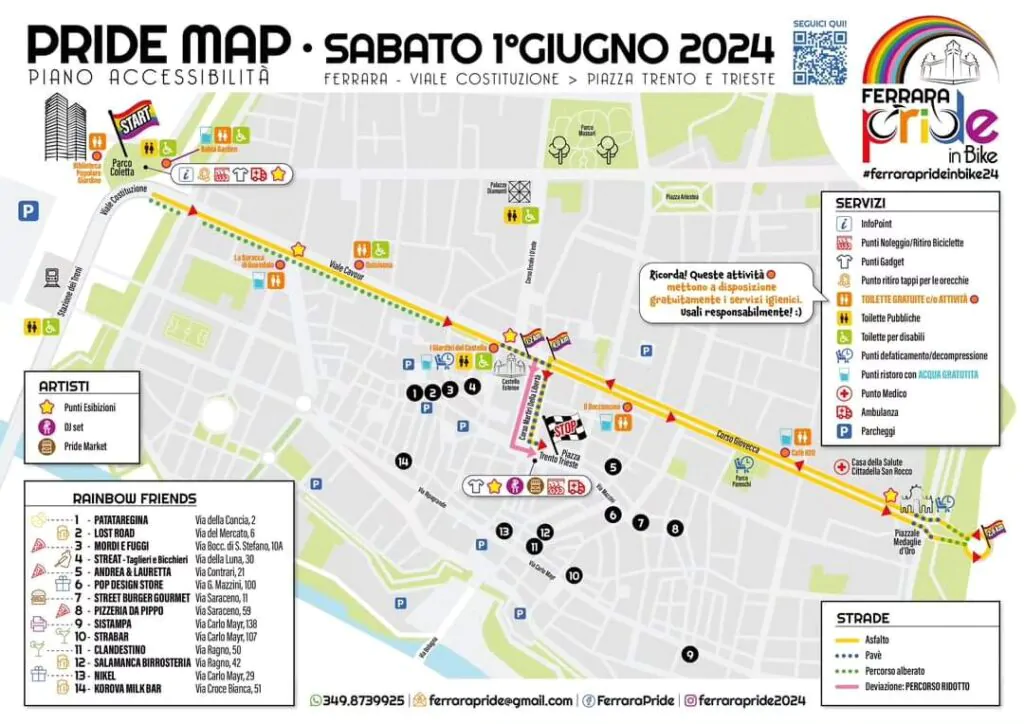 percorso programma ferrara pride 2024