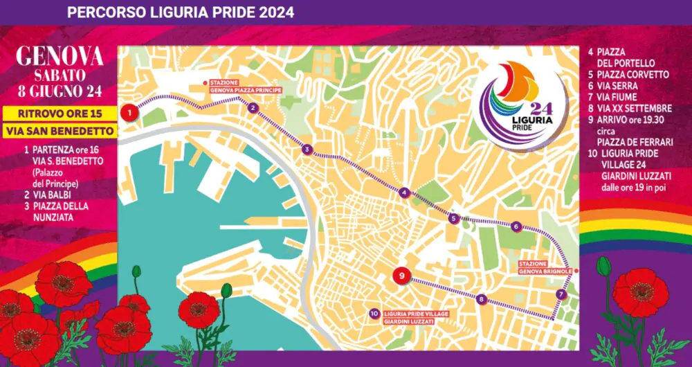 percorso programma liguria pride genova 2024