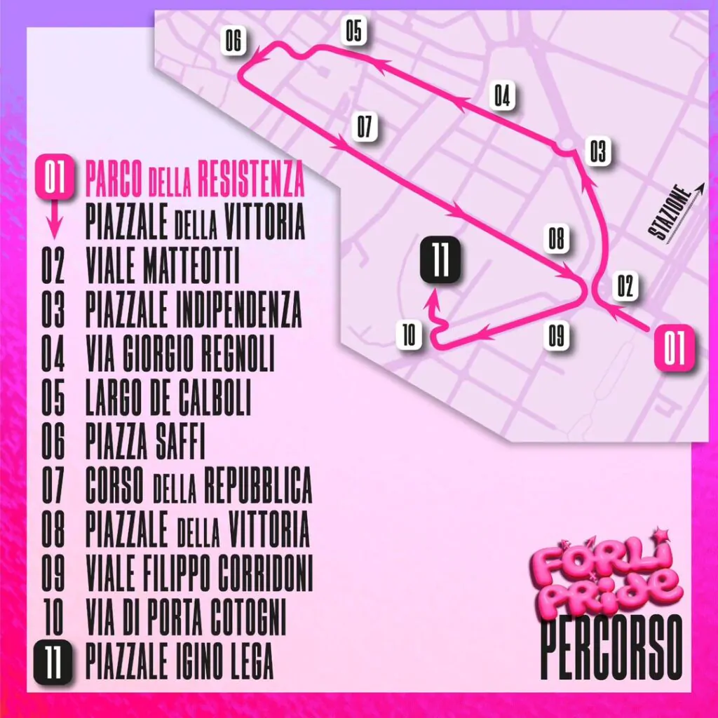 percorso forlì pride 2024