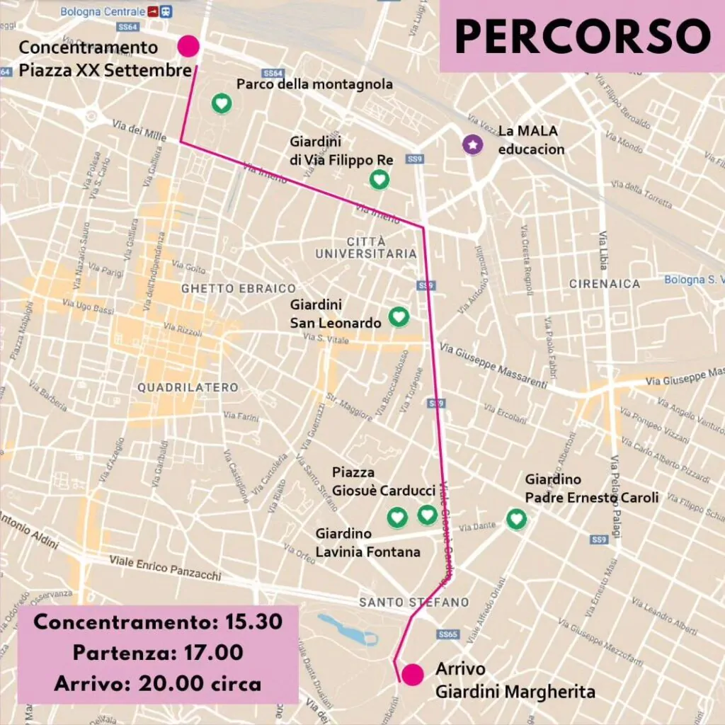 percorso rivolta pride bologna 2024