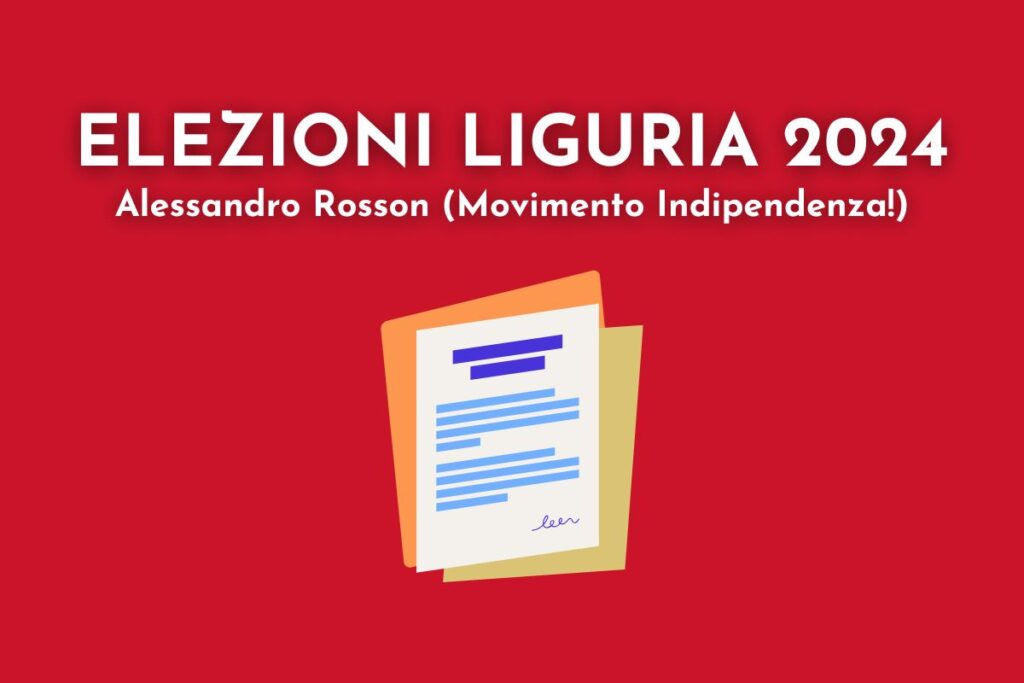 elezioni regionali liguria 2024 programma alessandro rosson