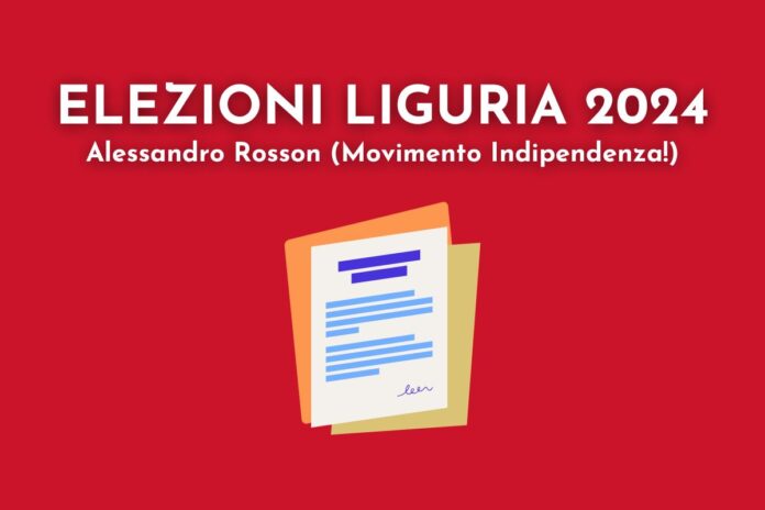 elezioni regionali liguria 2024 programma alessandro rosson