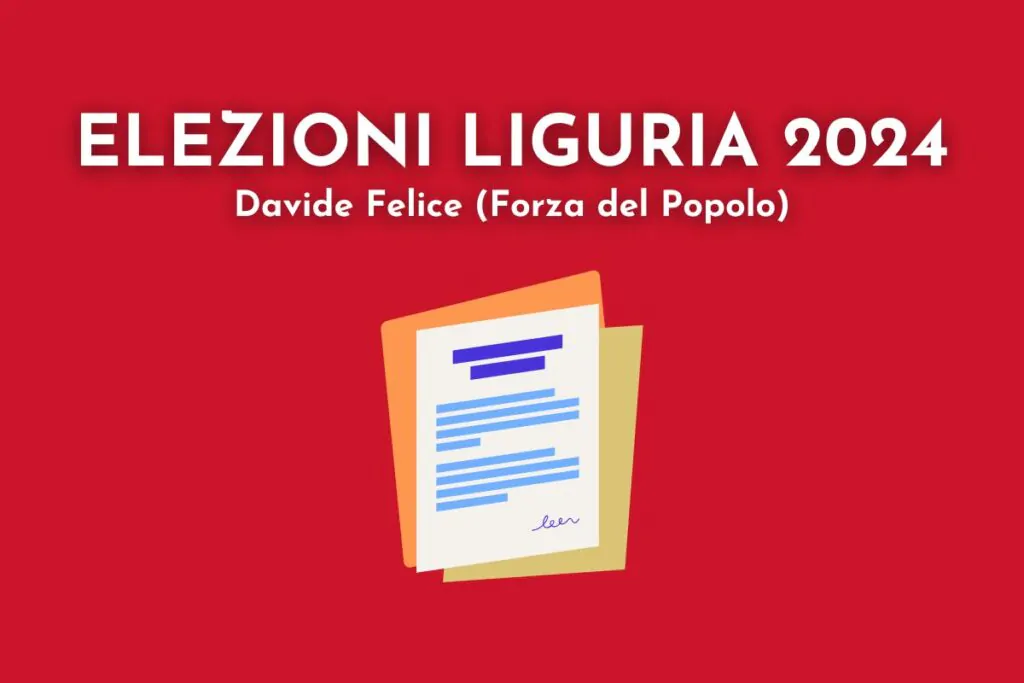 elezioni regionali liguria 2024 programma davide felice