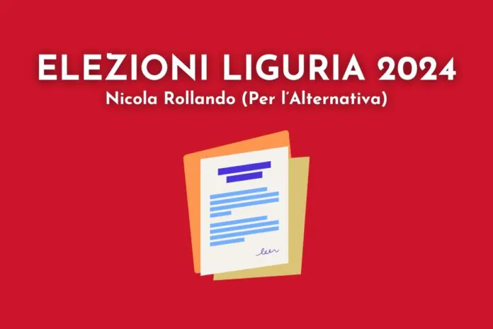 elezioni regionali liguria 2024 programma nicola rollando