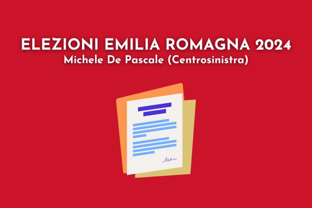 elezioni emilia romagna 2024 programma michele de pascale