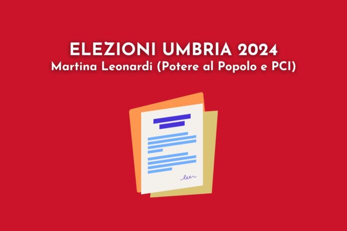 elezioni regionali umbria 2024 martina leonardi programma