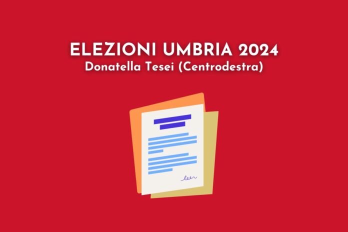 elezioni regionali umbria 2024 programma donatella tesei